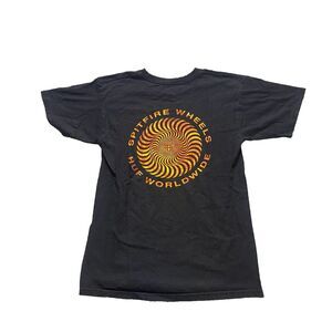 HUF x Spitfire Wheels‎ Shirt Womens Small Black Skateboard Streetwear Classic